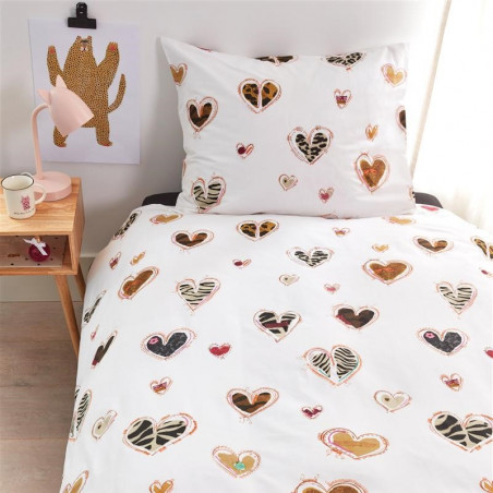 Vaikiškas patalynės komplektas Animal Hearts Multi 5