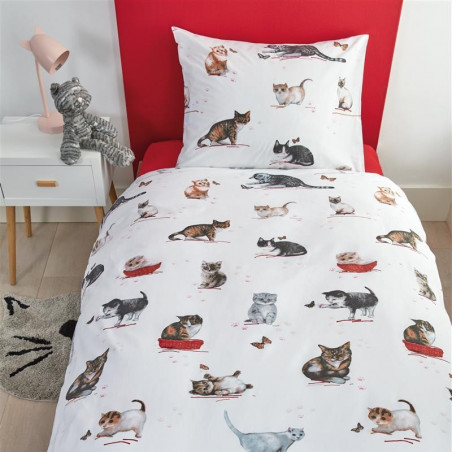Vaikiškas patalynės komplektas Cute Cats Multi 6