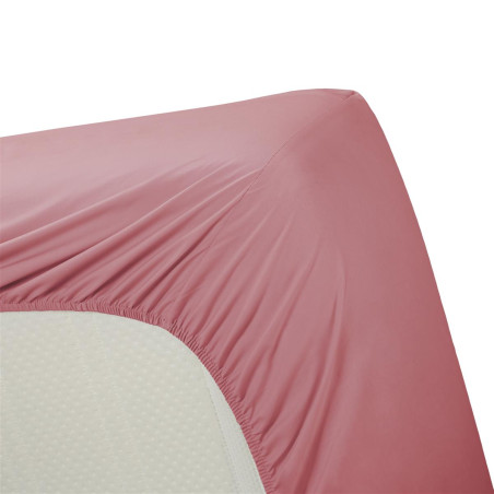 Cotton Uni HL Pink paklodė su guma 1